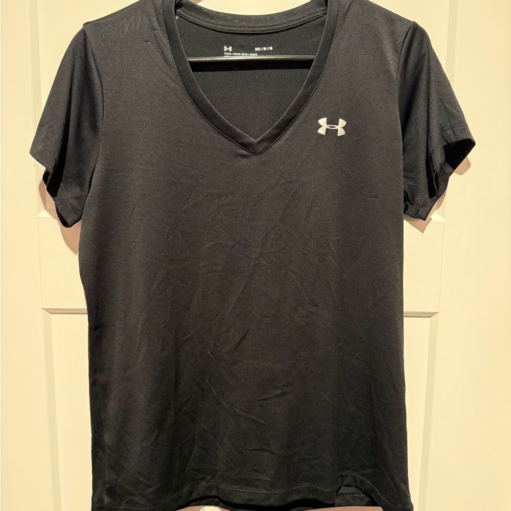 Under Armour Black V-Neck Performance Short Sleeve Tee